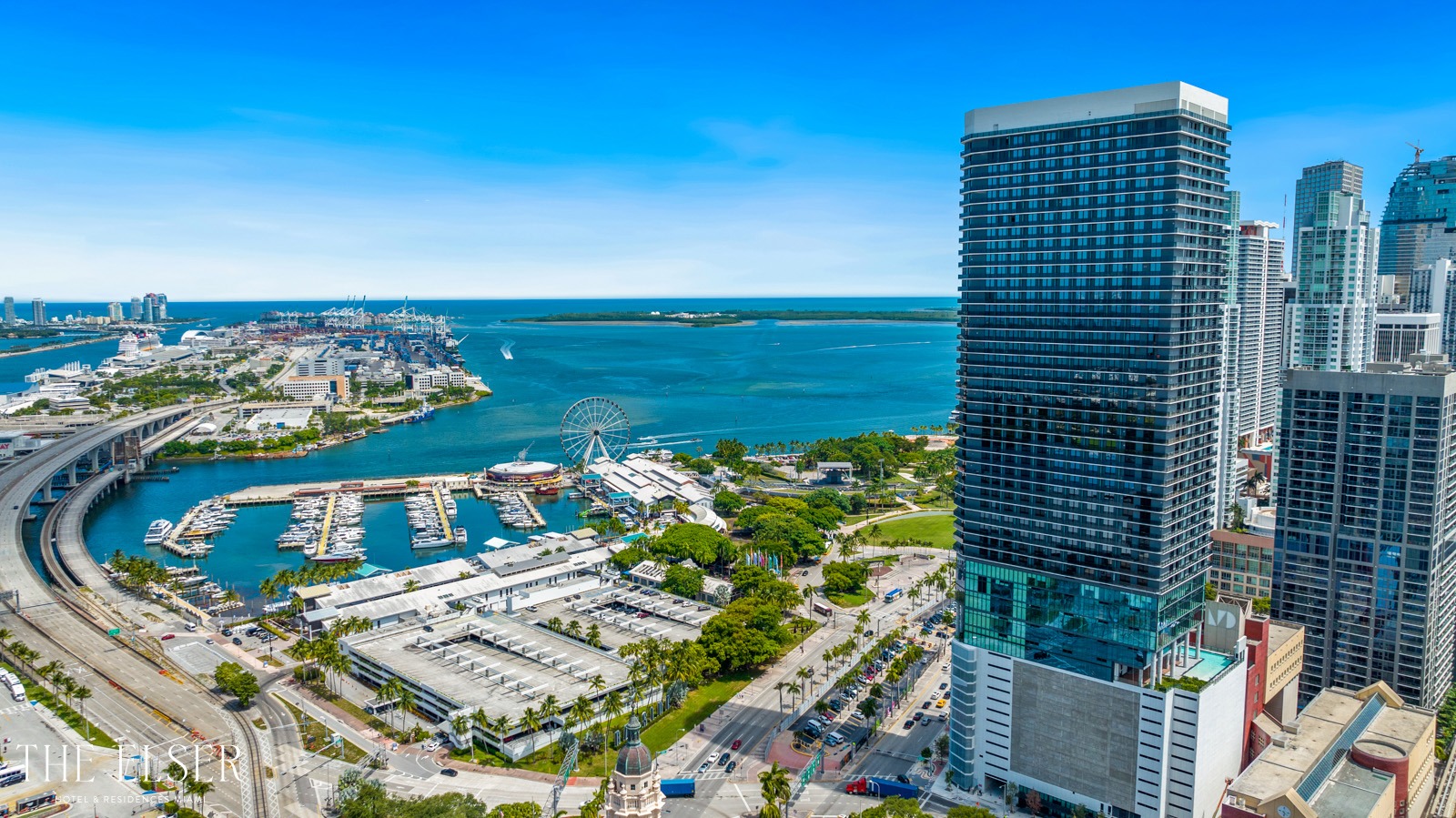 Imagem aérea de Downtown Miami
